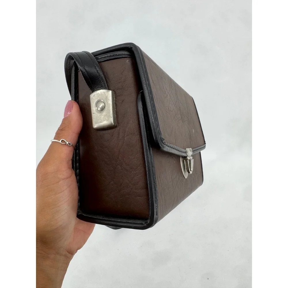 Bushnell Vintage Binocular Case Brown Faux Leather Shoulder Bag Camera Accessory